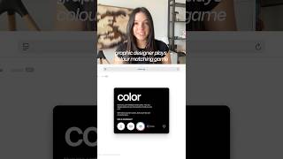 graphic designer plays color matching game