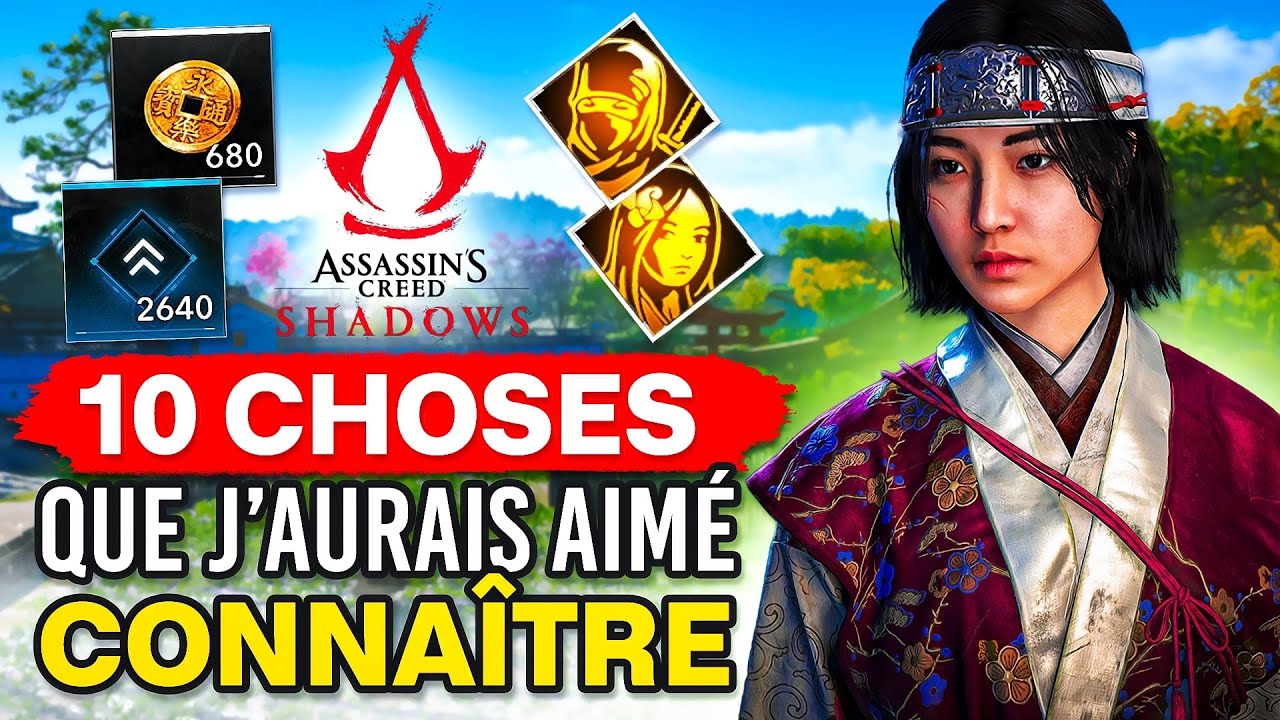Les 10 Astuces à Absolument Connaître sur Assassin's Creed Shadows... (Armes, Ressources, Alliés)