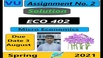 Eco402 Assignment No 2 Solution Spring 2021|Micro Economics Complete Solution file by usama rajpoot