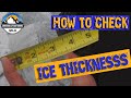 How to check ice thickness!  #howtocheckicethickness #shorts