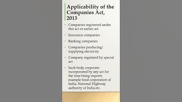 Applicability of the Companies Act, 2013 #law #companylaw #companyact2013 #bba #bcom #mcom #shorts