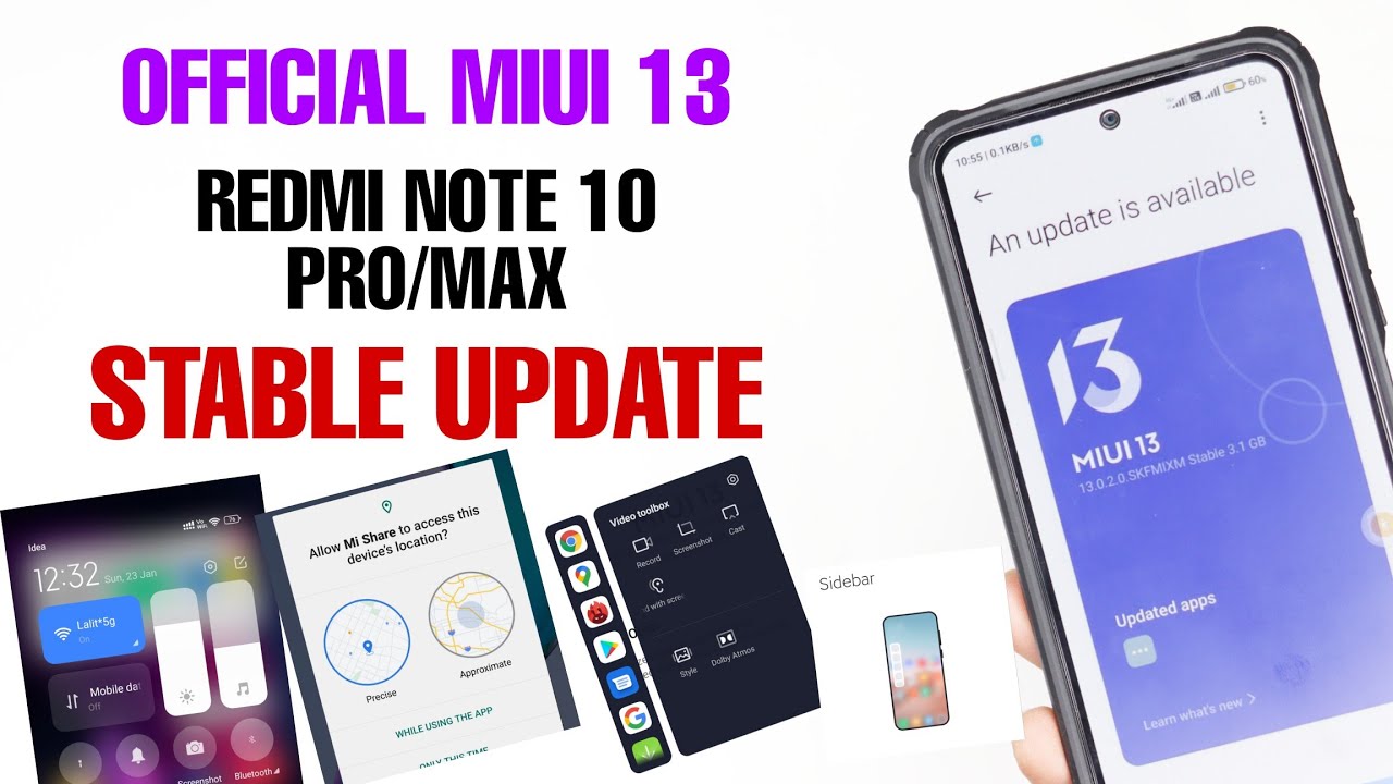 OFFICIAL 😳 MIUI 13 STABLE UPDATE REDMI NOTE 10 PRO & PRO MAX | 10 NEW ...