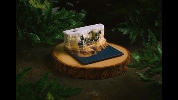 Harry Potter Memo Pad Gradually Reveals 3D Hogwarts Castle As You Remove Each Note