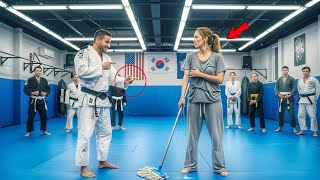 Black Belt Asked a Cleaning Lady to Fight as a Joke — What Happened Next Silenced the Whole Gym