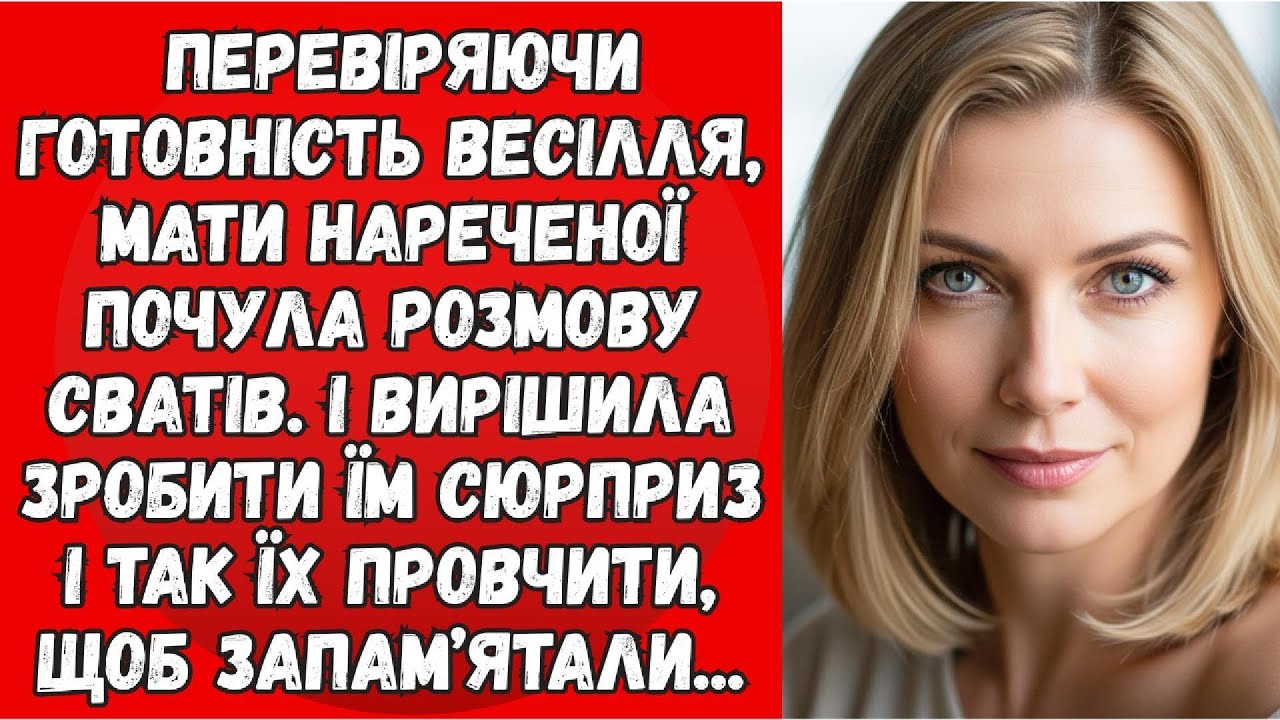 Перевіряючи готовність весілля, мати нареченої почула розмову сватів. І вирішила так їх провчити щоб