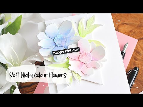 Soft Watercolour Flowers | The Card Grotto