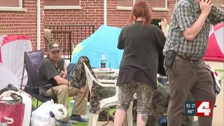 Concord Apartments neighbor shares experience, as tent encampment grows outside condemned complex