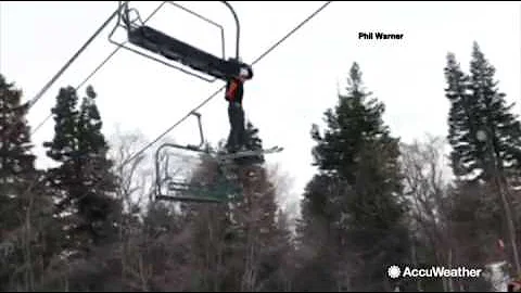 Dramatic video: Boy rescued from ski lift