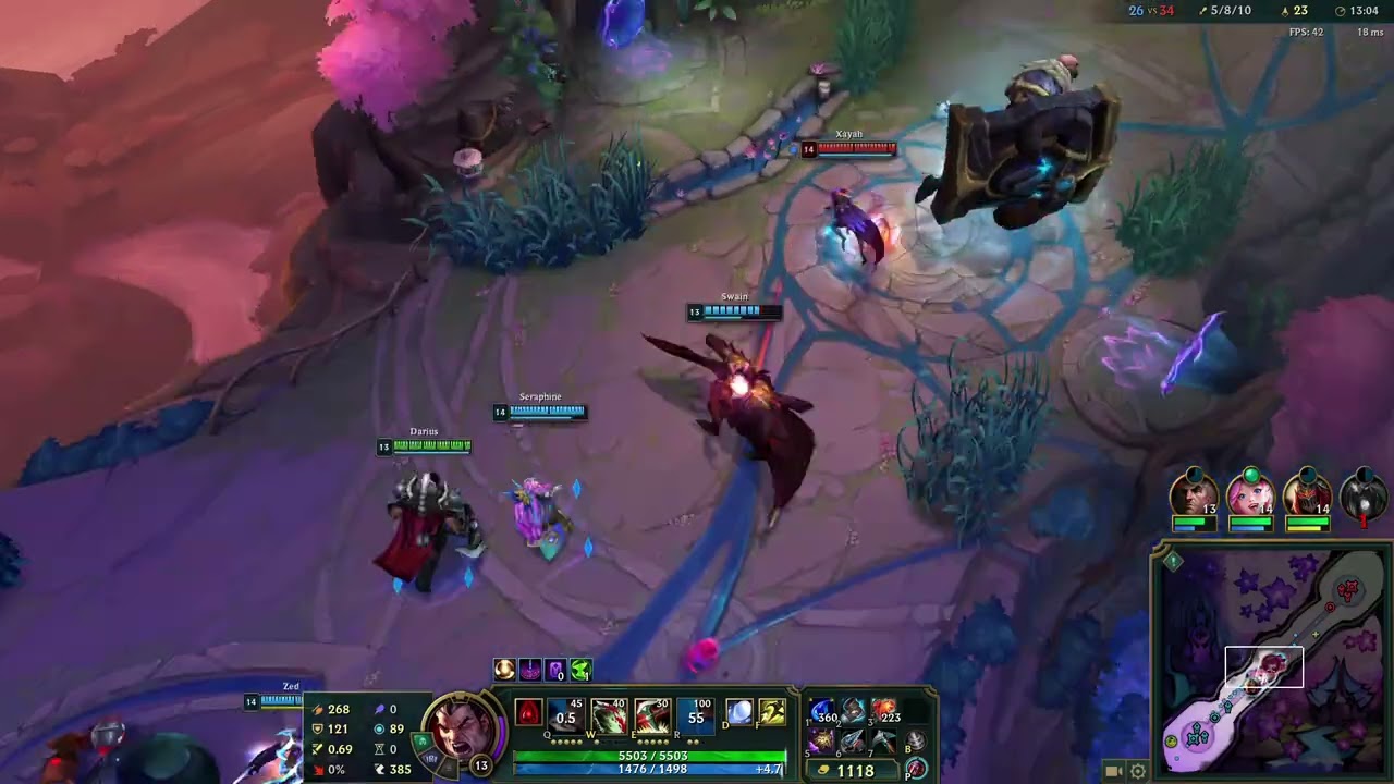 LoL ARAM Mayhem Victory Darius Enemy Braum with infinite hp