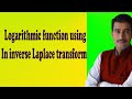 Logarithmic function using in inverse Laplace transform best example