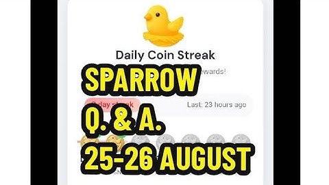 SPARROW QUIZZES