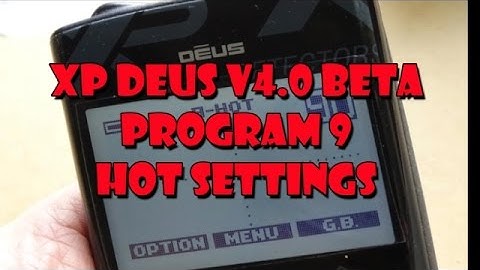 xp deus v4  beta hot settings