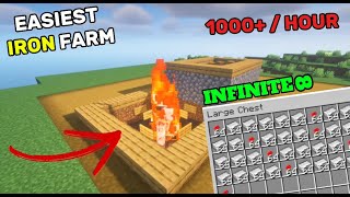 Minecraft 1.21+ EASIEST IRON Farm Tutorial - 1000+ Per Hour