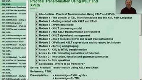 Introduction/Overview - 1 of 3 - Practical Transformation Using XSLT and XPath Video