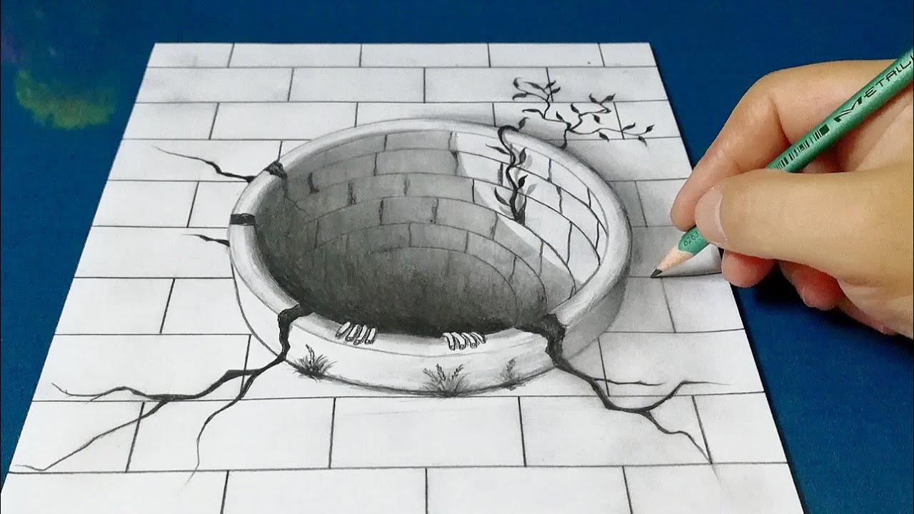 3d optical illusion | How to Draw 3D art on Paper