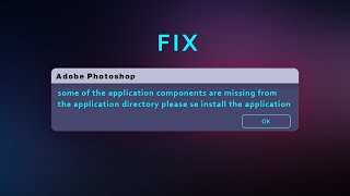  Some Of The Application Components Are Missing From The Application Directory