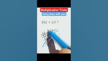 Multiplication Tricks - using lines with zero #shorts #math #tricks