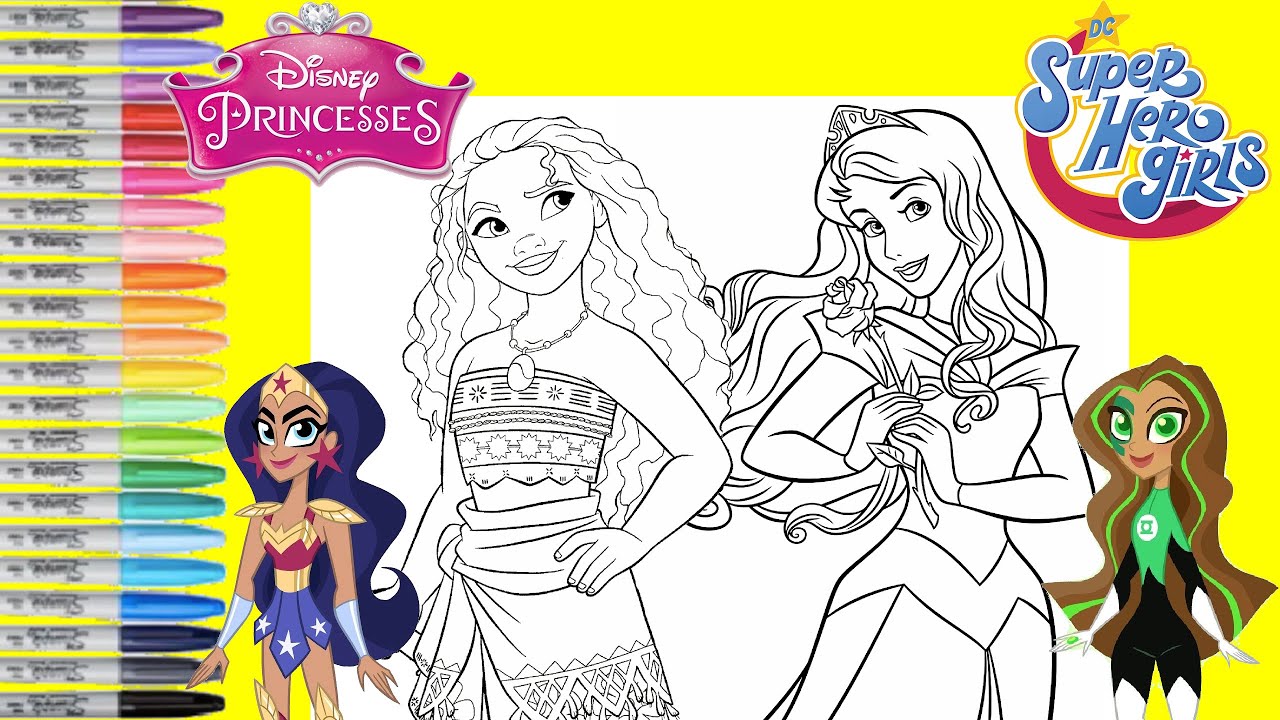 Disney Princess Makeover as DC Super Hero Girls Wonder Woman and Green