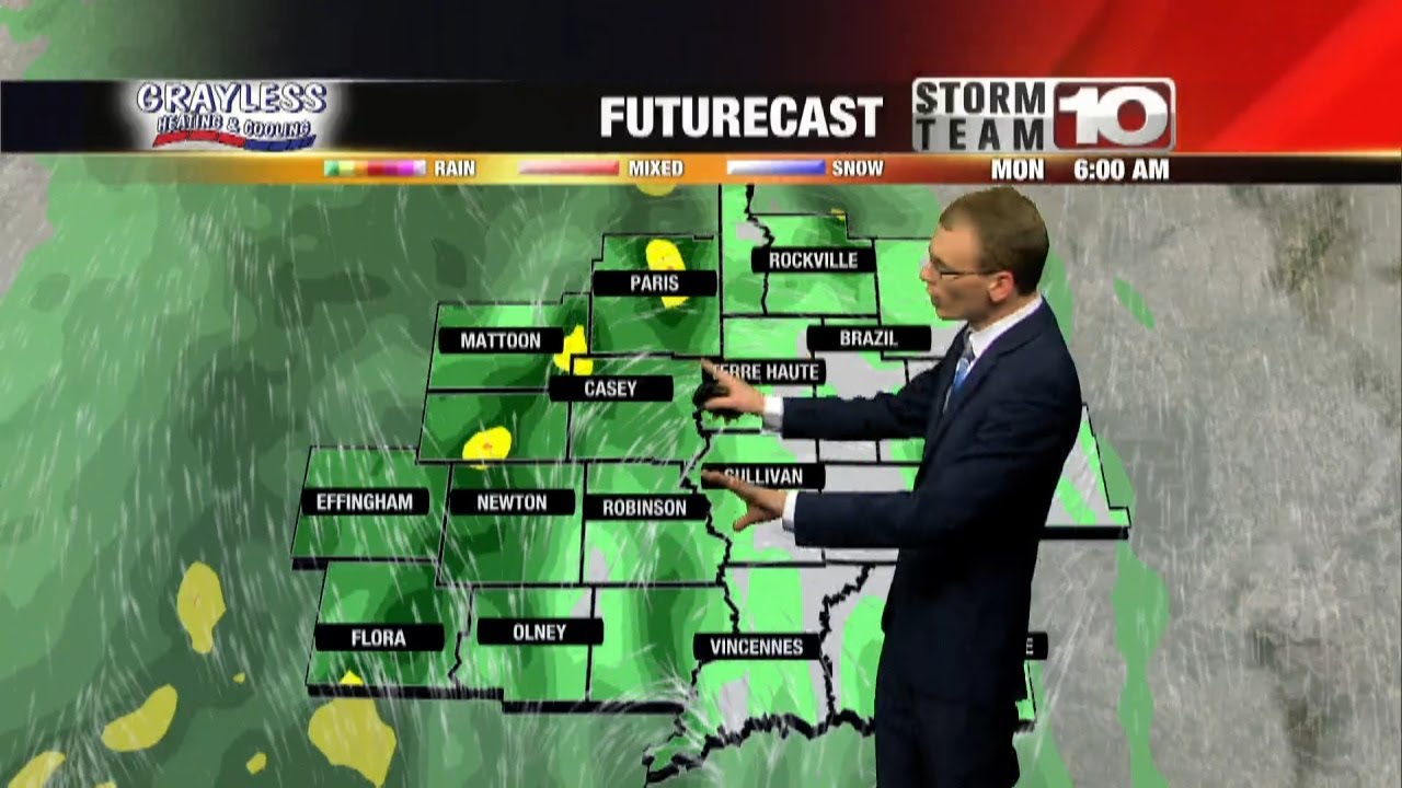 Showers and a few storms expected overnight - YouTube
