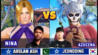 t8 🔥  ( jeondding)  azucena vs (arslan ash) nina 🔥 tekken 8 high level gameplay