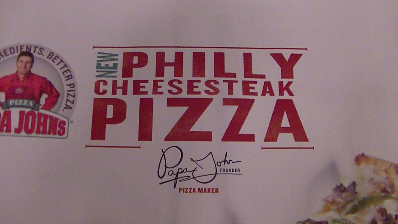 sAs PizzaNight: Papa John's Philly Cheesesteak Pizza - YouTube