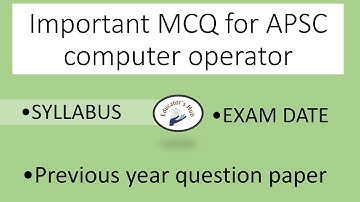Important MCQs for DEE Examination(Part I)