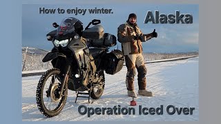 Operation Iced Over. Alaska winter motorcycle riding.