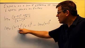 Write as a Sum or Difference of Logarithms: Ex 4