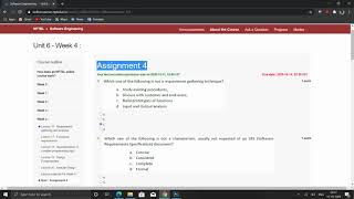 Nptel Software Engineering week 4 solutions