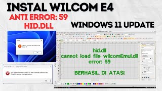 hid.dll error: 59 Cara Install WIlcom e4 Di Windows 11 update