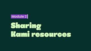 Sharing Kami resources