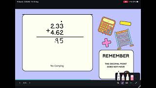 WALT: Add decimals to 2p using the algorithm method