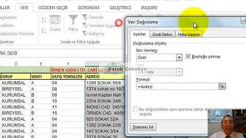 Excel Veri Doğrulama / Data Validation - Formül Kullanımı ile Küçükharf Girilmesi