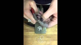 Putting a jump ring and chain onto a casting