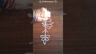 easy side border rangoli for beginners.. #muggulu #design #rangoli #easyrangoli #shorts #shortvideo