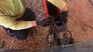 Replacing the boom cylinder on a Branson BH76 backhoe