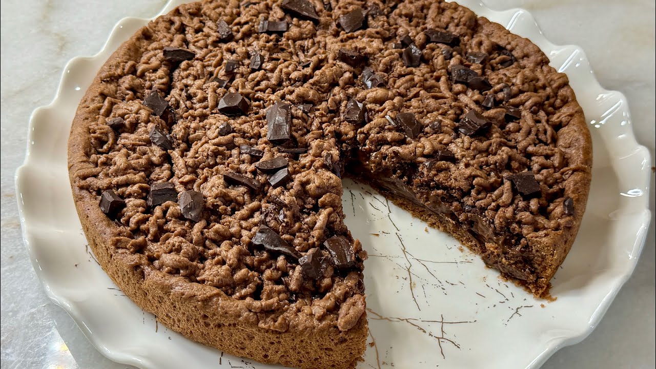 كيكة الكوكيز🍪بالشكولاته لذيذة واقتصادية متشبعوش منها😋