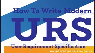 user requirement specification (URS) of Equipments