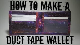 How to Make a Duct Tape Wallet for Beginners!! (Bi-Fold) EASY!