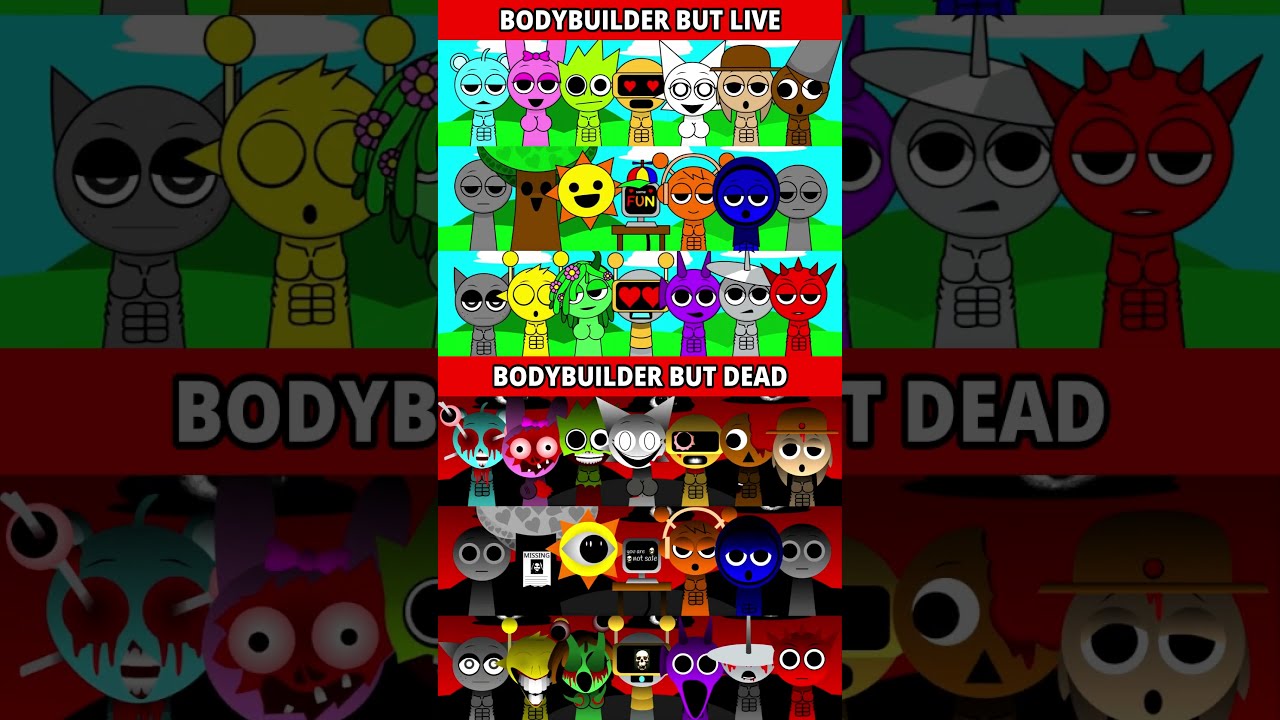 Bodybuilder Sprunki But Alive VS Dead MIX VERSION Viralshorts Roblox