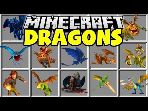 Minecraft HOW TO TRAIN YOUR DRAGON MOD | TOOTHLESS, SKRILL, NADDER, TERRIBLE TERROR & MORE!!