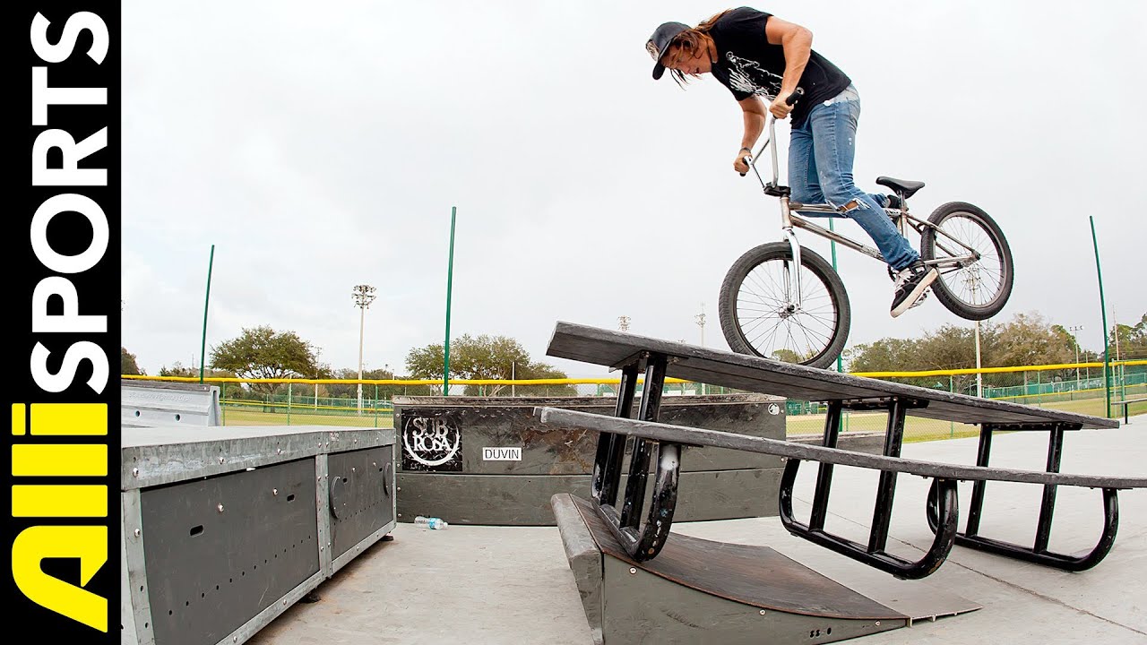 Trey Jones Nose Wheelies, Gives Tattoos + More, Alli Sports BMX My 5 YouTube