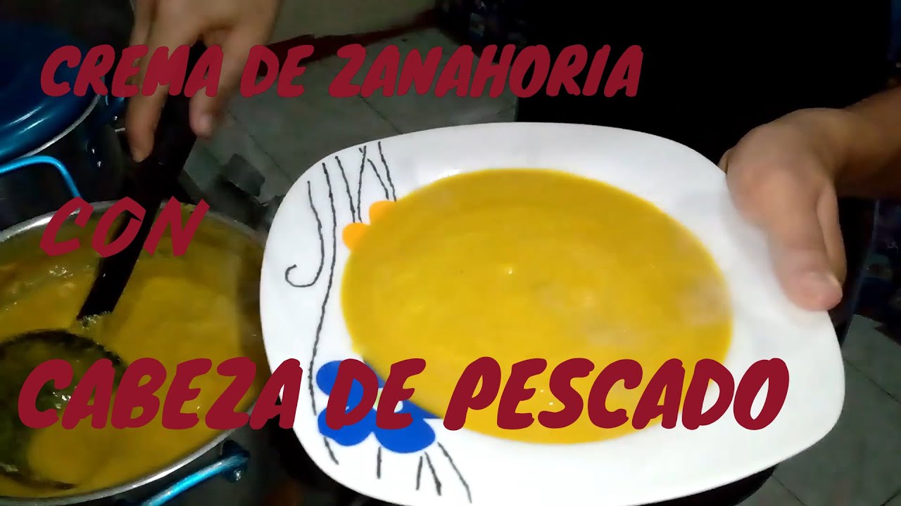 Crema De zanahoria Con Cabeza De Pescado