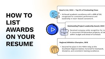 How to List Awards on Your Resume
