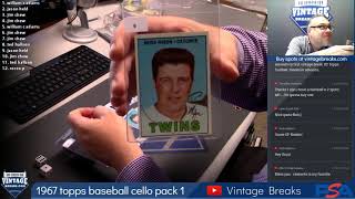 2018 09 18 1967 Topps Baseball Cello Pack 1