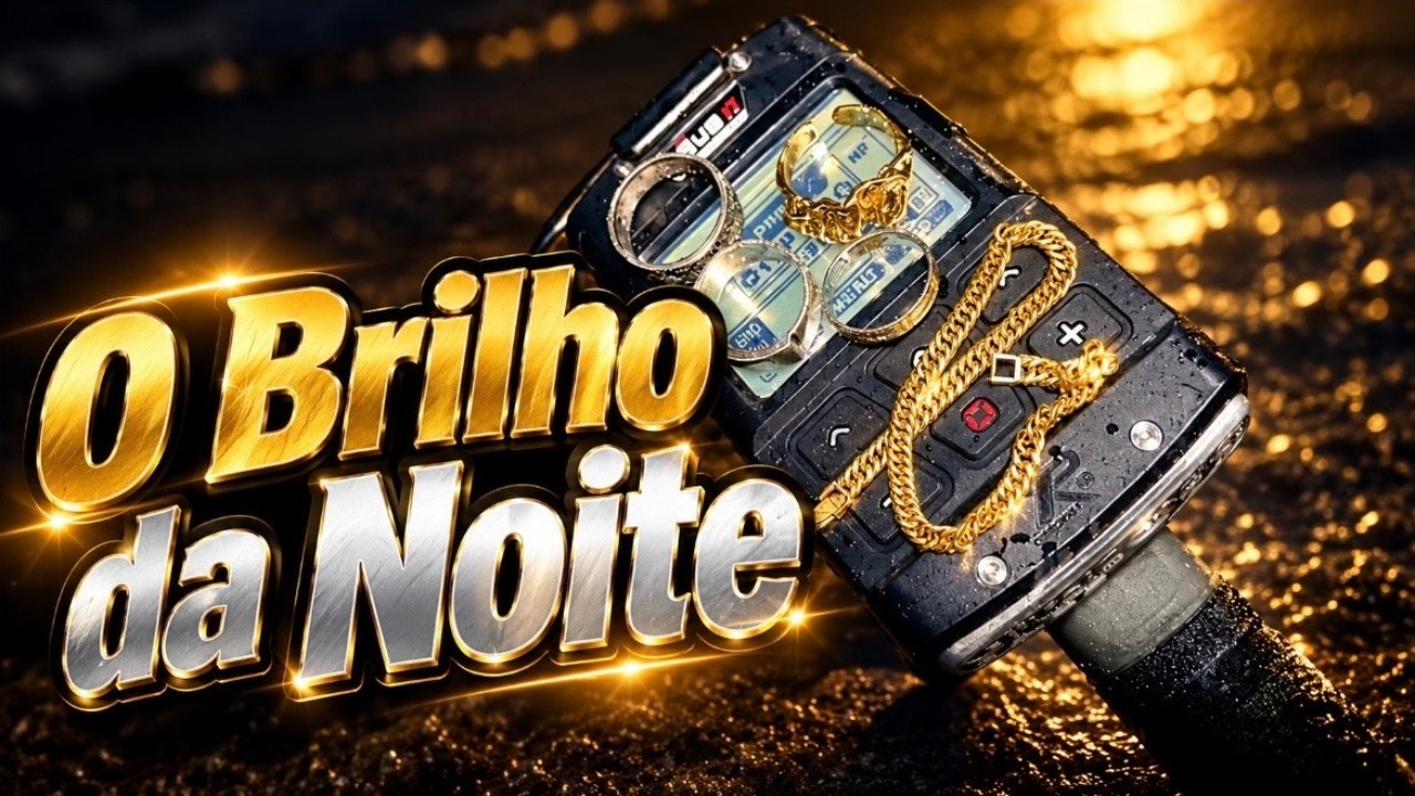 Caçada Noturna encontrando OURO na PRAIA / 金属探知機 / Metal Detector