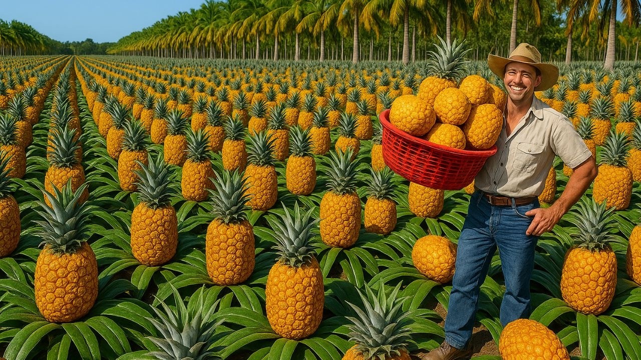 🍍Cách Nông Dân Trồng Và Thu Hoạch Dứa – Mùa Vàng Ngọt Ngào Từ Thiên Nhiên!