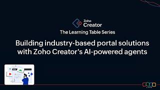 LTS 2026 Building Industry-Based Portal Solutions with Zoho Creator's AI-Powered Agents