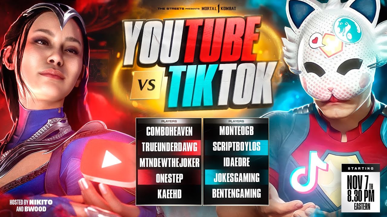YouTube VS TikTok! 5v5! Mortal Kombat 1! Legendary Team Battle!