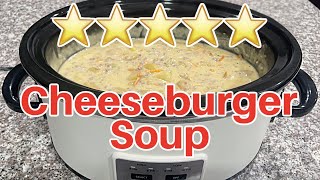 Easy Crockpot Dinner Recipe / Slow Cooker Cheeseburger Soup